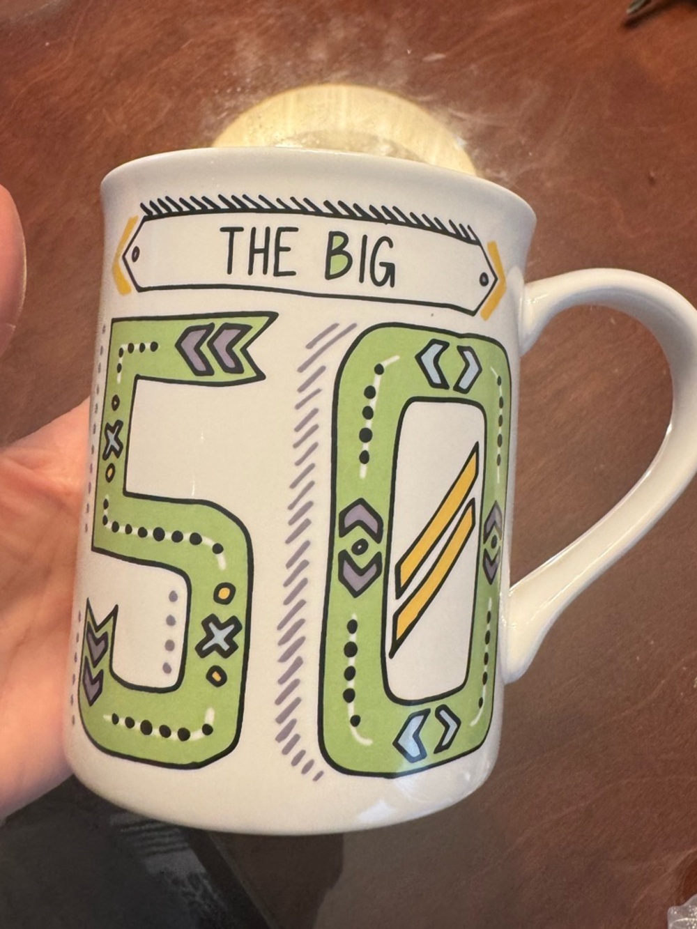 50th White Ceramic Mug - The Ultimate F-Word Design new